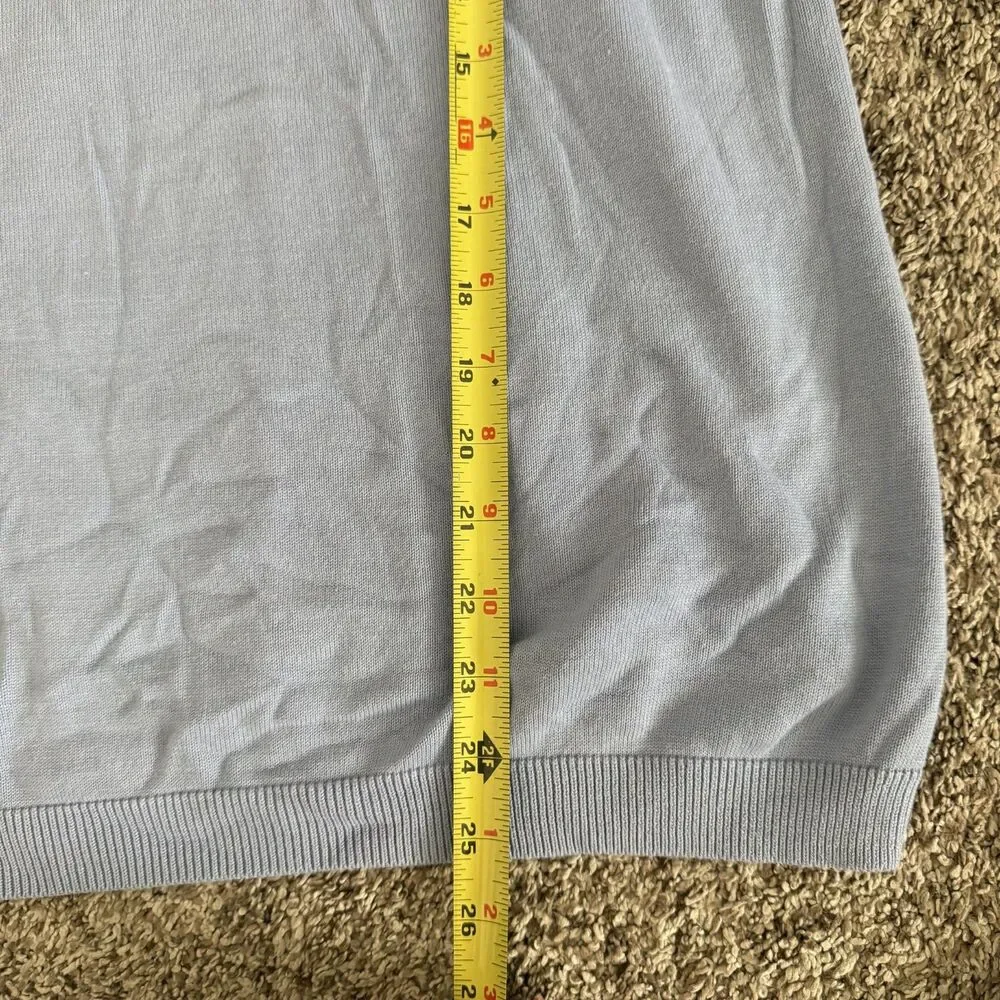 Talbots Plus 3X cotton blend nautical sweater coastal summer anchor - Picture 12 of 14